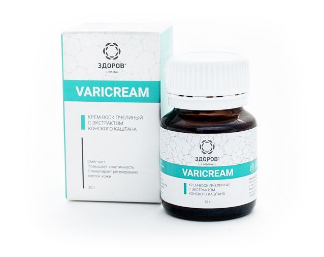 Varicream - крем-воск пчелиный с экстрактом конского каштана